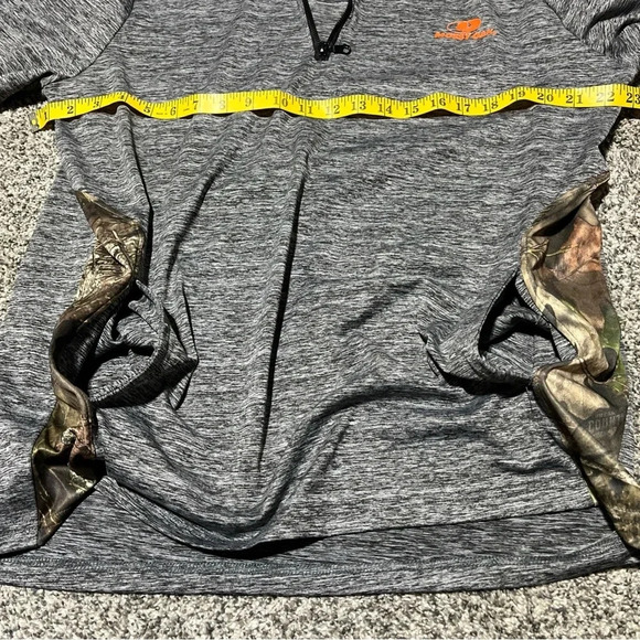 Mossy Oak Mens 1/4 Quarter Zip Zipper Dri fit Large Camo Outdoors NWT - Picture 5 of 8